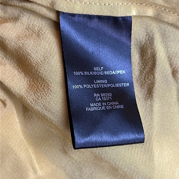 Tibi sz 4 yellow tank with ruffle 100% silk great pre owned condition thin strap - Picture 6 of 7